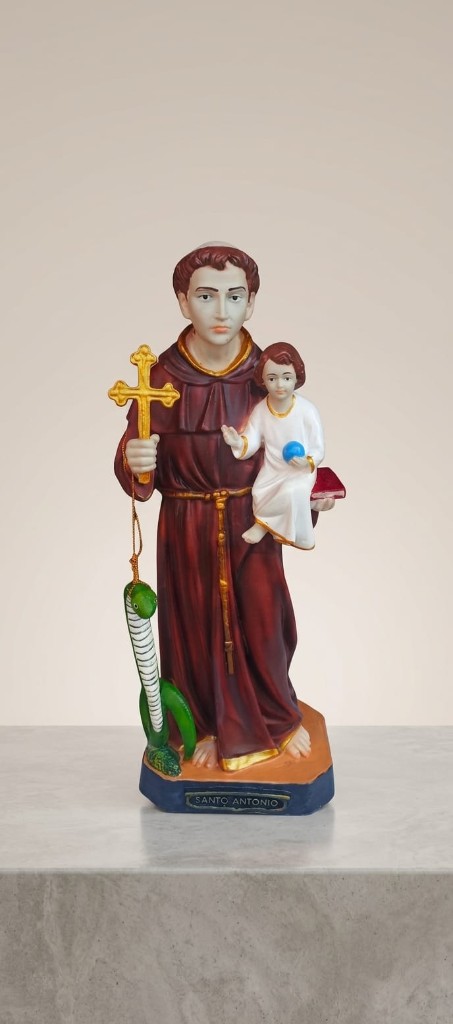St. Anthony Statue with Snake